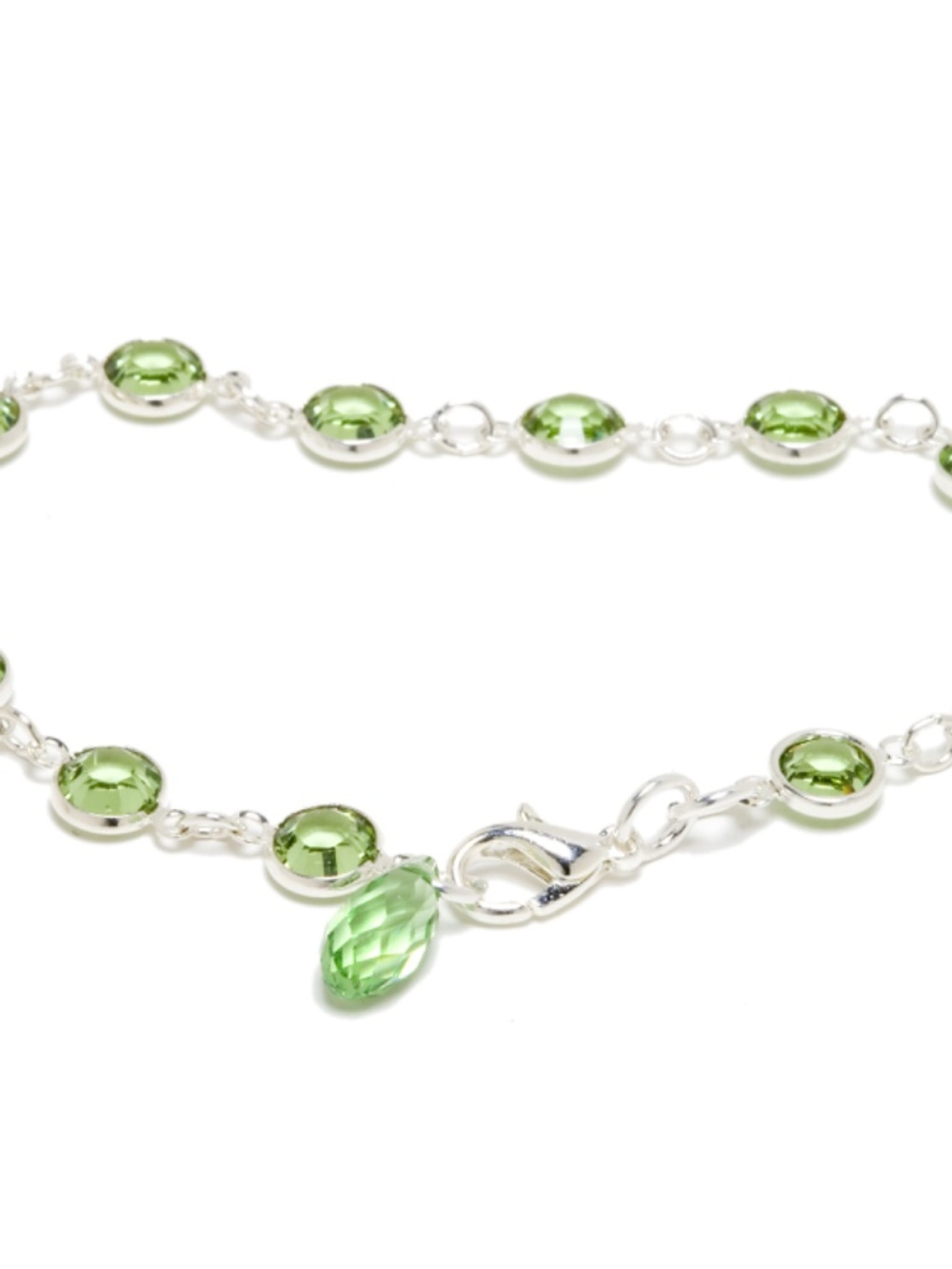 NWT Montreal Made Swarovski Crystal Channel Bracelet with Briolette Charm